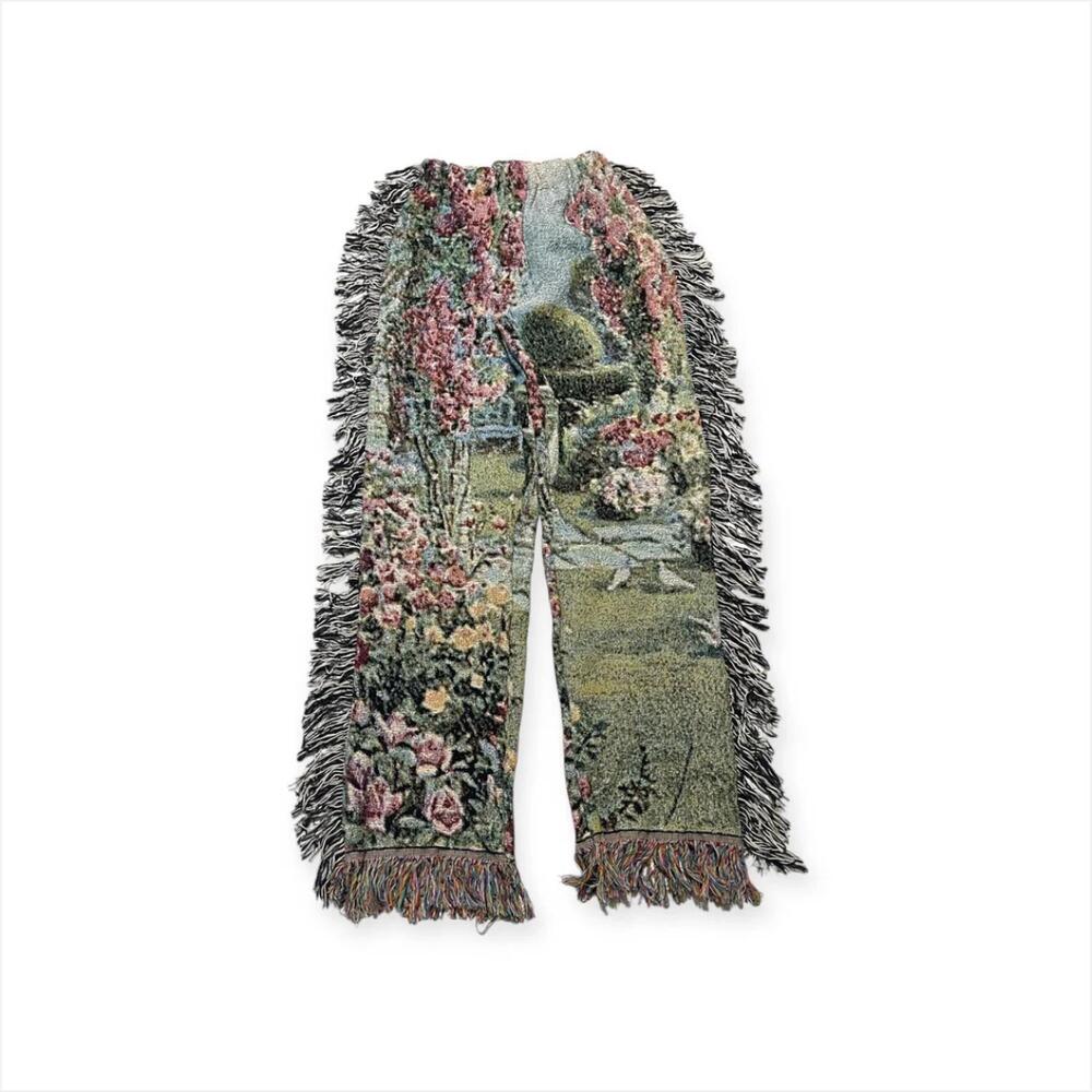 NEW MARQ THE LABEL women's the garden tapestry pants in green
